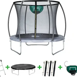 Commander Vite Trampoline avec filet intérieur "jumper" - Ø 4,88 m - Gris HABITAT ET JARDIN