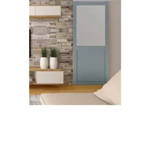 Porte Coulissante Athena Gris Clair Vitrée H204 x L73 cm, Rail Alu GD MENUISERIES Must-Have