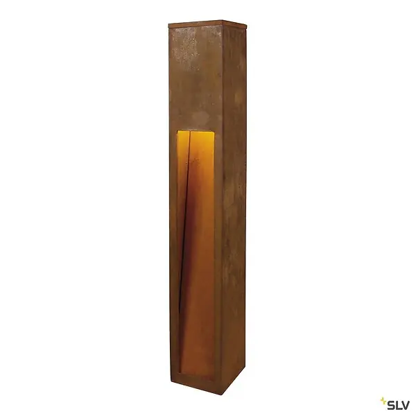 Borne extérieure SLV RUSTY SLOT, coloris fonte rouillée, E27, 11W - Hauteur 80 cm Meilleur Prix