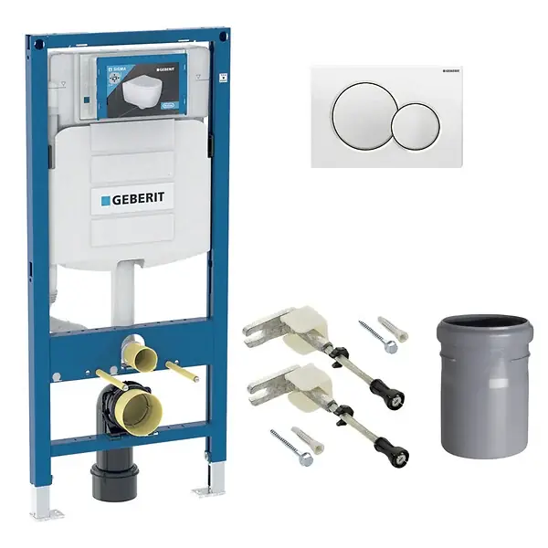 Duofix UP320 Pack Bâti-support + Plaque de commande Sigma01 Blanche (UP320-Sigma01-B) GEBERIT Seulement Aujourd'hui