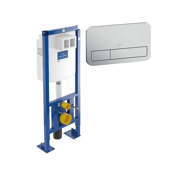 Bâti-support autoportant WC Viconnect avec plaque chrome mat VILLEROY ET BOCH Petit Prix