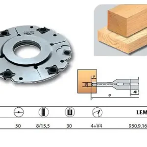 Prix Promo Porte-outils à rainer extensible 160x50x8/15,5 z4+V4 950.9.160.51.81 Leman