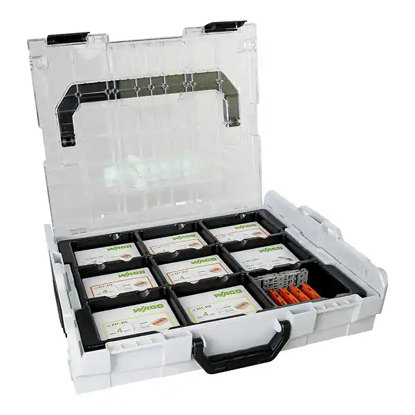 Dernier Modèle L-BOXX® 410 bornes & accessoires panachés Série 221 4mm2 dont Inline - WAGO - 887-934