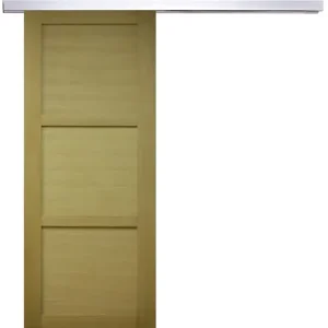 Porte Coulissante bois Ayous 3 Panneaux H204 x L73 cm, Rail Alu GD MENUISERIES Prix Choc