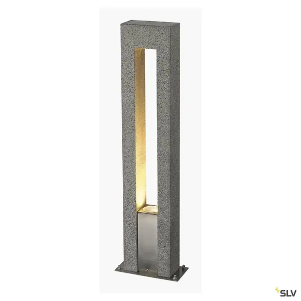 Borne extérieure SLV ARROCK ARC, gris, GU10/QPAR51, 35W max, IP44, granite, inox 304 Livraison Express