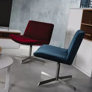 Petit Prix Fauteuil "Kiss" - Velours - Bleu HABITAT ET JARDIN