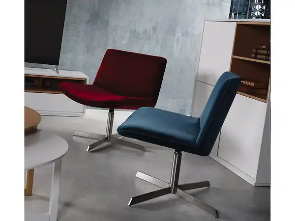 Petit Prix Fauteuil "Kiss" - Velours - Bleu HABITAT ET JARDIN
