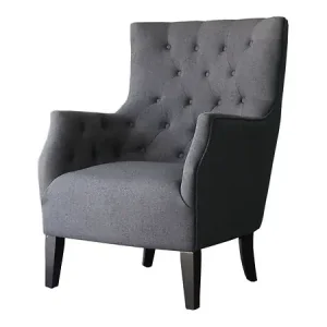 Fauteuil Scandinave Tissu "Duchesse" - 76 x 83 x 100,5 cm - Gris HABITAT ET JARDIN Nouveauté