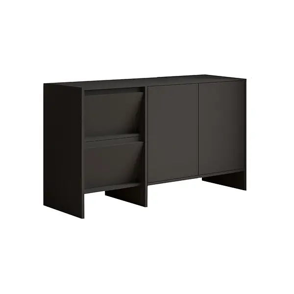 Buffet en bois "Laris 130" - 130 x 44 x 82 cm - Gris anthracite HABITAT ET JARDIN Petit Prix