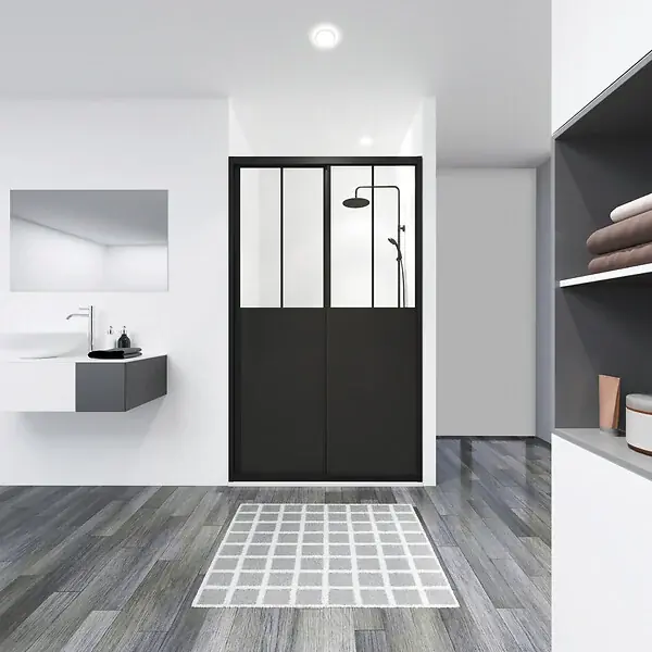 Porte coulissante Atelier 120x190cm Noir mat KINDFORD Must-Have