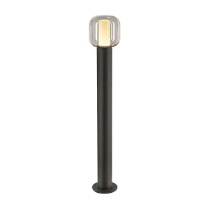 Borne extérieure anthracite OVALISK 100 avec LED interrupteur CCT - SLV Paiement Sécurisé