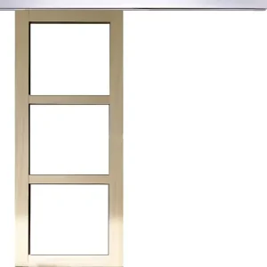 Prix Bas Porte Coulissante bois Ayous Vitrage transparent H204 x L73 cm, Rail Alu GD MENUISERIES