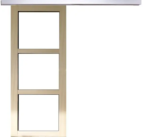 Prix Bas Porte Coulissante bois Ayous Vitrage transparent H204 x L73 cm, Rail Alu GD MENUISERIES