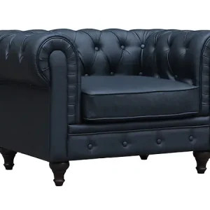 Fauteuil Chesterfield "Aliza" - 111 x 82 x 70 cm - Noir HABITAT ET JARDIN Marque