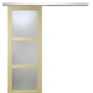 Achetez Aujourd'hui Porte Coulissante bois Ayous Vitrée H204 x L73 cm, Rail Alu GD MENUISERIES