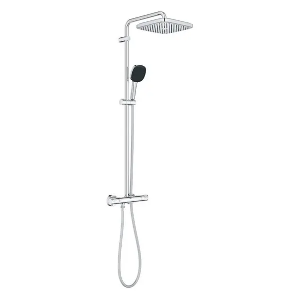 Vitalio Comfort 250 Colonne de douche avec mitigeur thermostatique + Douche de tête + Douchette 2 jets, chrome (26696002X) GROHE Seulement Aujourd'hui