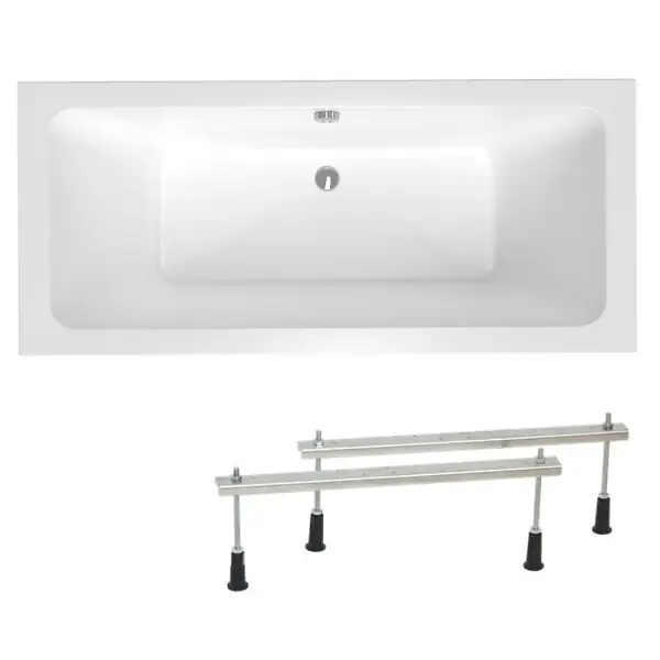 180 x 80 cm Nora Plus baignoire rectangulaire avec pieds, Acrylique, Gauche et Droite, Blanc (NO1800PLUS-SET) SIKO Réduction