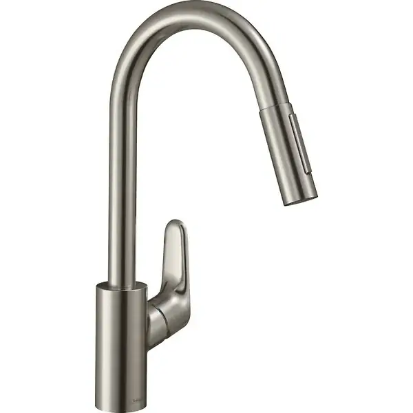 Hansgrohe Focus M41 Mitigeur d‘évier 240 avec douchette extractible, 2 jets, Inox brossé (31815800) Top Vente