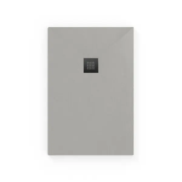 Nouveauté Swiss Aqua Technologies Alek Receveur de douche rectangulaire 120x90cm avec siphon, en marbre coulé, Gris (SATALEK12090S-S)