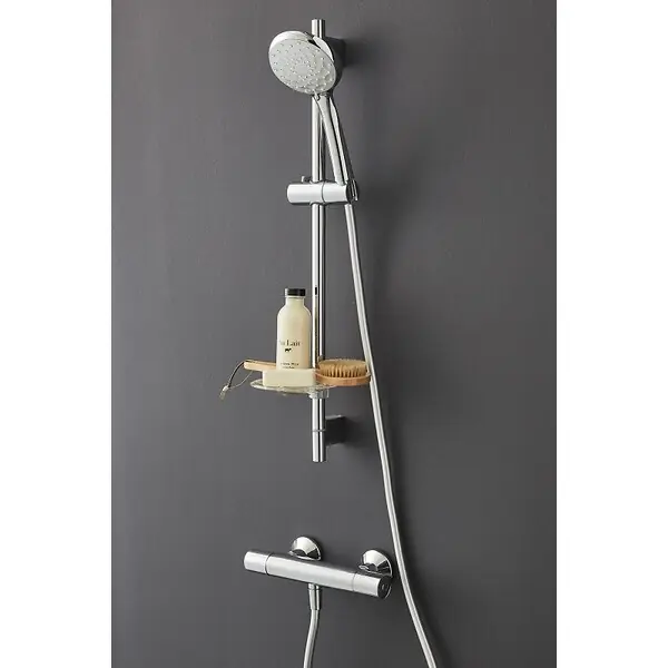 Mitigeur de douche thermostatique Simone + barre + pommeau de douche + nettoyant JACOB DELAFON Solde
