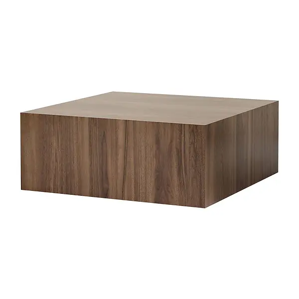 Commande En Gros Table Basse en MDF "Prizma" - 90 x 90 x 35 cm - Noyer HABITAT ET JARDIN
