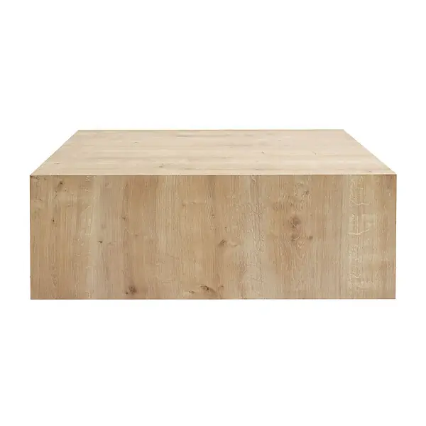 Table Basse en MDF "Prizma" - 90 x 90 x 35 cm - Chêne Saphir HABITAT ET JARDIN Authentique
