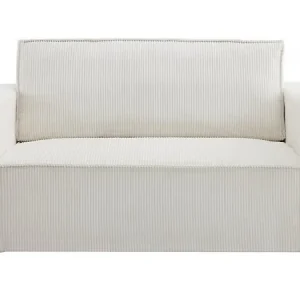 Canapé droit convertible en velours côtelé "Grenelle" - 2 places - Beige HABITAT ET JARDIN Acheter En Ligne
