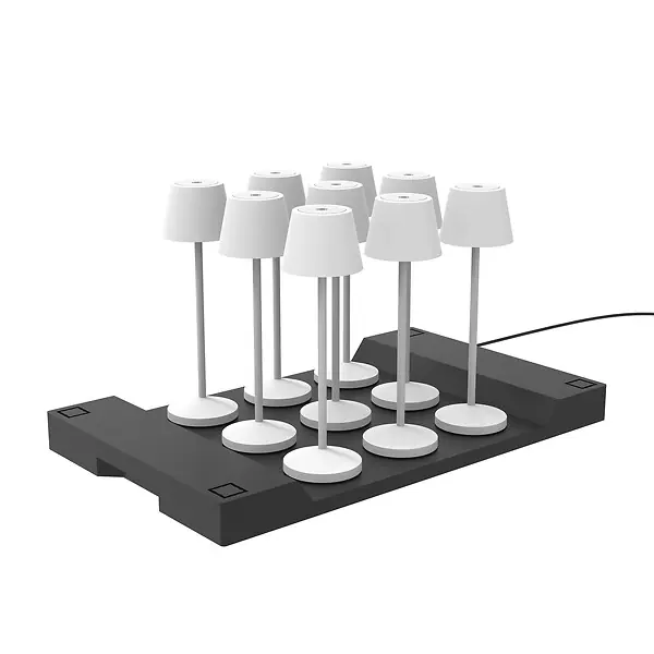 9 Lampes de table EMILY Blanc + base de chargement LUMISKY Offre Limitée