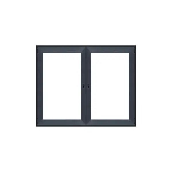 Fenêtre 2 vantaux PVC - Anthracite - 115x140cm QUADROFORM Meilleur Choix