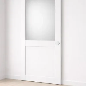 Remise Porte Coulissante Athena Blanc H204 x L93 cm, Coquilles blanc GD MENUISERIES
