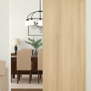 Porte Coulissante Décor Chêne Naturel Honey Oak H204 x L73 cm, Rail roulettes GD MENUISERIES Commander Vite