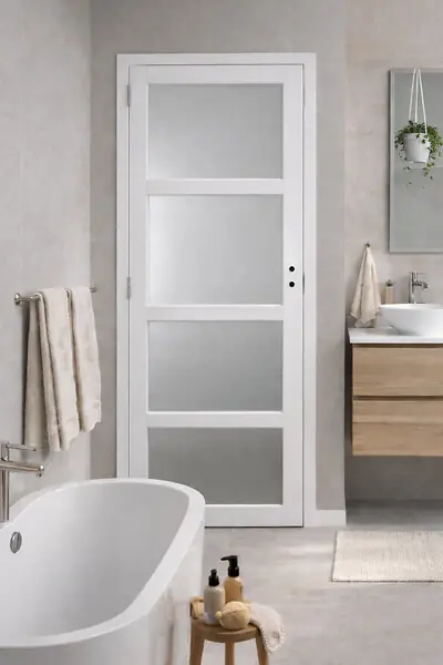 Bloc Porte Tana Vitrée Blanc H204 x L73 cm Côte Tableau P.Droit GD MENUISERIES Expédition Rapide