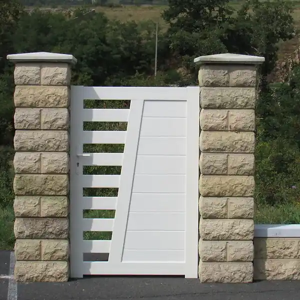 Portillon PVC semi-ajouré AYDAT - Blanc - H.150xL.100cm MOREY Vente Directe
