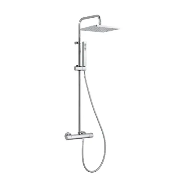Offre Spéciale WATA Système de douche thermostatique chromé avec pomme de douche carrée 25x25 cm et pommeau carré - THERMADOR - WAT33