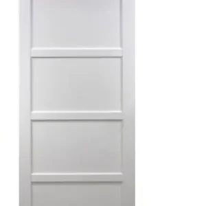 Top Vente Porte Coulissante Tamera blanc 4 panneaux H204 x L73 cm, Rail roulettes GD MENUISERIES