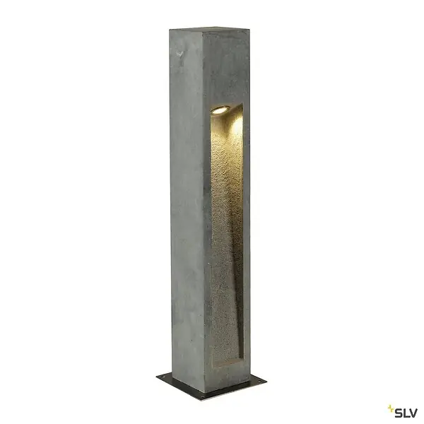Borne extérieure SLV ARROCK STONE gris avec LED, Hauteur 75 cm pour éclairage de jardin et allées Pas Cher