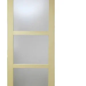 Porte Coulissante bois Ayous Vitrée H204 x L83 cm, Rail roulettes GD MENUISERIES Populaire