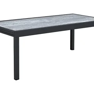 Acheter En Ligne Table jardin en aluminium extensible "Lagos" - 200/320 x 105 x 76 cm - Gris HABITAT ET JARDIN