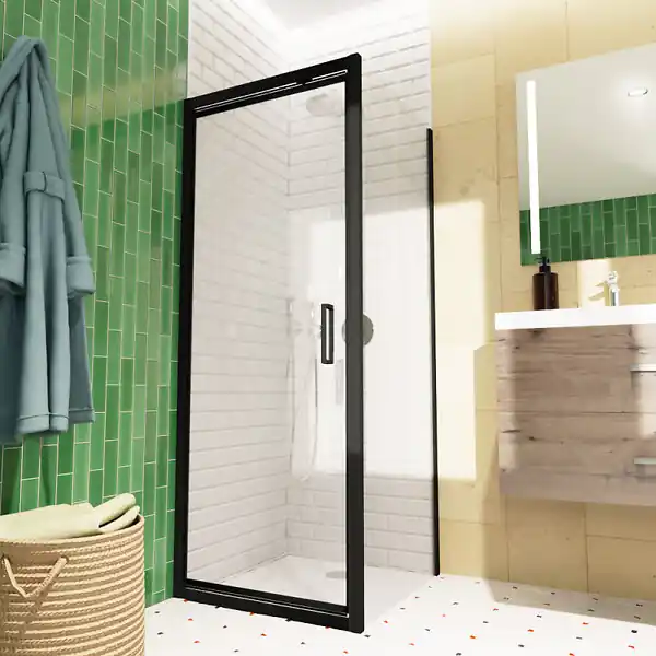 Retour Gratuit Swiss Aqua Technologies TEX-C ensemble porte compact/paroi 100x80cm anticalcaire avec profilés noir mat (SATTEXC100S80C)