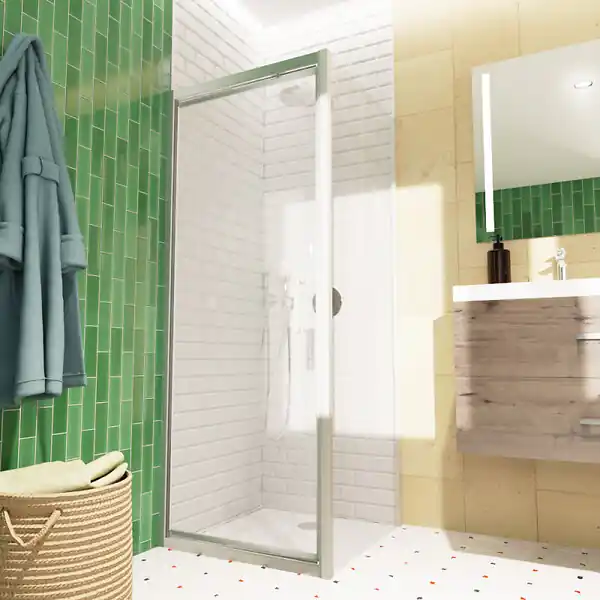 Achetez Aujourd'hui Swiss Aqua Technologies TEX-C ensemble porte compact/paroi 100x100cm anticalcaire avec profilés chrome brillant (SATTEXC100S100)
