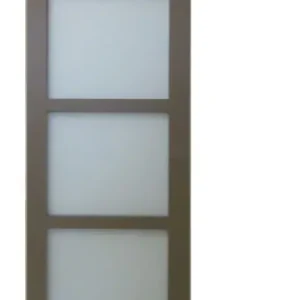 Porte Coulissante Gris Taupe RAL 7006 Vitrée H204 x L83 cm, Rail roulette GD MENUISERIES Retour Gratuit