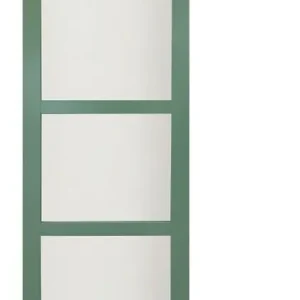 Meilleur Prix Porte Coulissante Vert Sauge RAL 6021 Vitrée H204 x L83 cm, railroulette GD MENUISERIES