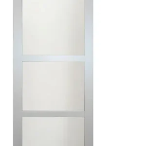 Solde Porte Coulissante Greyria Gris Clair Vitrée H204 x L83 cm, Rail roulettes GD MENUISERIES
