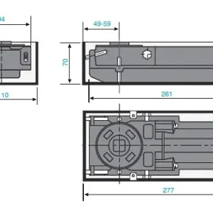 Pivot de sol 14-28Nm arrêt à 90° pour portes double action sans axe - MAB - 7705 Nouvel Arrivage