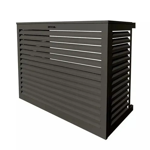 Achetez Aujourd'hui Cache unité extérieure en aluminium gris terre d‘ombre taille L - DECOCLIM - 23AL7022