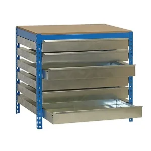 Must-Have Simonrack - Etabli 6 Tiroirs 842x1510x760mm Bleu Charge 600kg - Bt5 Box 1500 SIMON RACK
