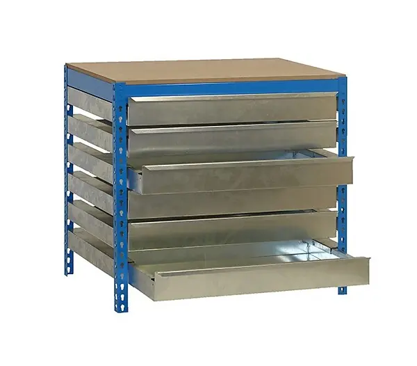 Must-Have Simonrack - Etabli 6 Tiroirs 842x1510x760mm Bleu Charge 600kg - Bt5 Box 1500 SIMON RACK