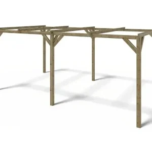 Carport, abri de voiture 3x5.1 m - 15.3 m2 - CAR1 ALTANKA Nouvel Arrivage