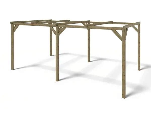 Carport, abri de voiture 3x5.1 m - 15.3 m2 - CAR1 ALTANKA Nouvel Arrivage