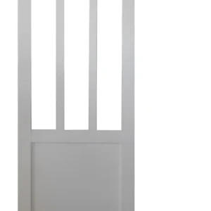 Porte Coulissante Atelier blanc H204 x L93 cm, Rail roulettes GD MENUISERIES Retour Gratuit
